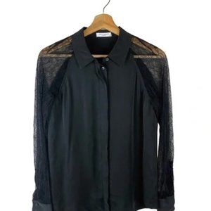 Equipment Quinn Lace Contrast Silk Blouse - SOLD